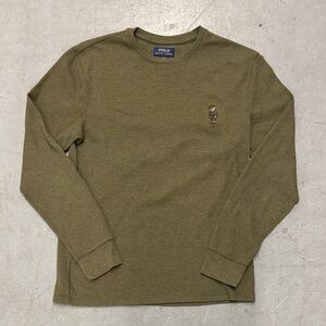 Polo by Ralph Lauren Olive Green Long Thermal Shirt Sleepwear